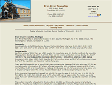 Tablet Screenshot of ironrivertownship.com